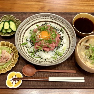 さっぱりネギトロ丼で晩ごはん♪