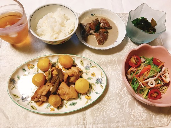 新じゃがと鶏モモ肉の蒸し焼き✨