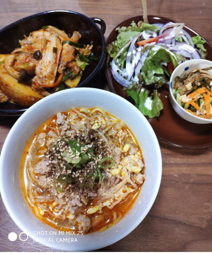 ピリ辛な夕飯