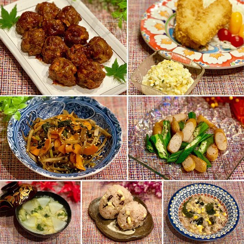 蒲鉾と牛蒡入り肉団子の梅黒酢あんかけ