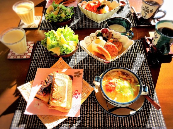 週末ブランチ*ホットサンドで中華