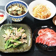 ☆小松菜と豚肉のごま油炒めで晩ご飯☆