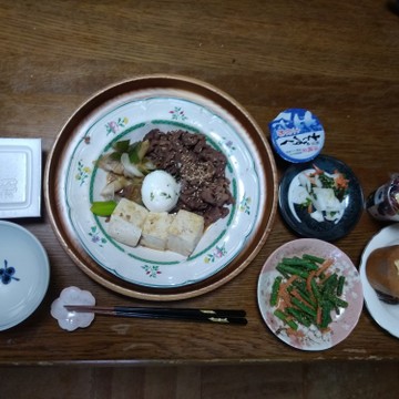 超簡単❗肉豆腐の和定食(^q^)✨☺⛄☕