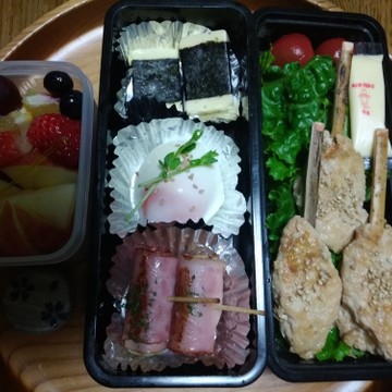 本日は鶏つくね弁当(^q^)☺⛄☕