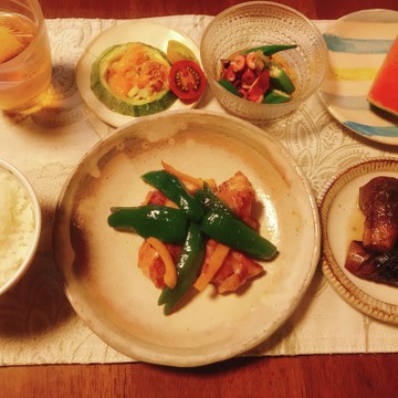 半夏生✨鶏とピーマンのコチュジャン炒め
