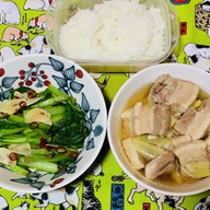 豚の角煮と小松菜セット