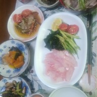 宇和島風鯛めしと鯛のアラの潮汁の夕食