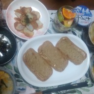 じゃこ天ぷら炙り焼きの夕食