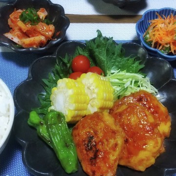 豆腐入りふんわり鶏つくねで晩ごはん