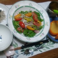 釣果☆カンパチのカルパッチョの夕食