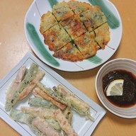 いんげんと魚ニソの天ぷら