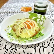 キャベツ卵丼・クミン目玉焼き・即席スープ