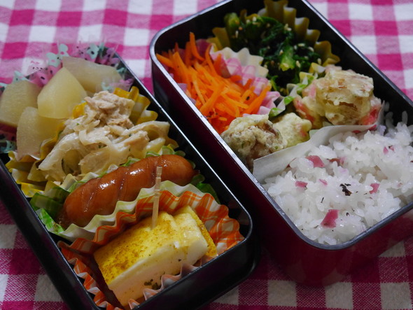 カリカリ梅ご飯と美味しいおかずたち♥