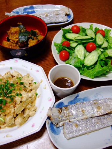 太刀魚塩焼き 雷豆腐 14/02/07