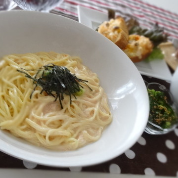 旦那大好き明太子クリームパスタでVD♡