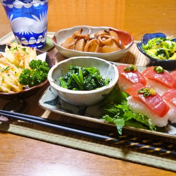 ✿にぎり寿司と４品の旨うま夕食✿