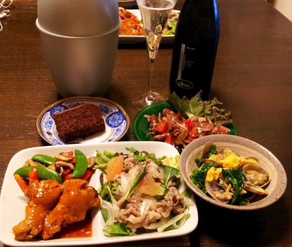 早春の食材で♪遅ればせ妻の誕生日祝い^^