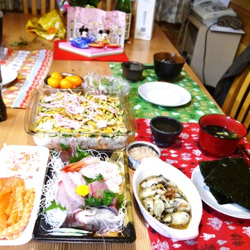 我が家のひな祭りチラシ寿司で手巻き寿司♪