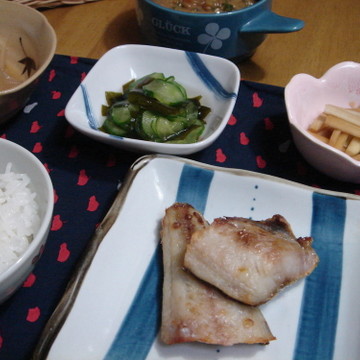 ◆夕食◆焼き魚の献立