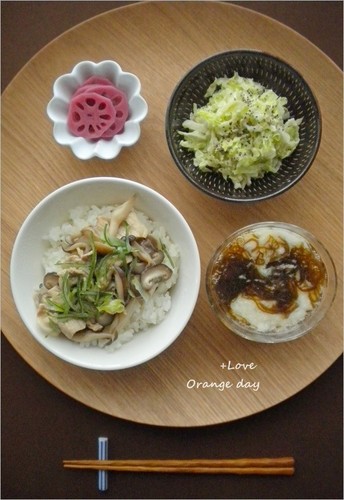 しめじあんかけ丼×白菜のシーザーサラダ