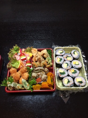 二人でお花見弁当♪