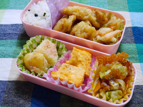 食材が少ない時の天ぷら弁当☆彡