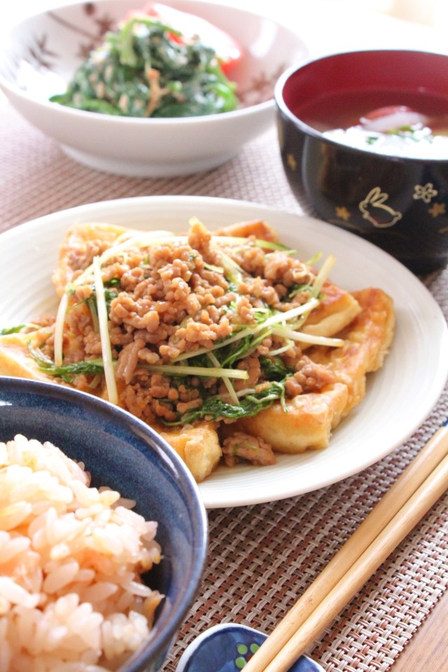 ご飯が食べたい日に お豆腐メインのランチ By 簡単手抜きママ クックパッド みんながのせた献立