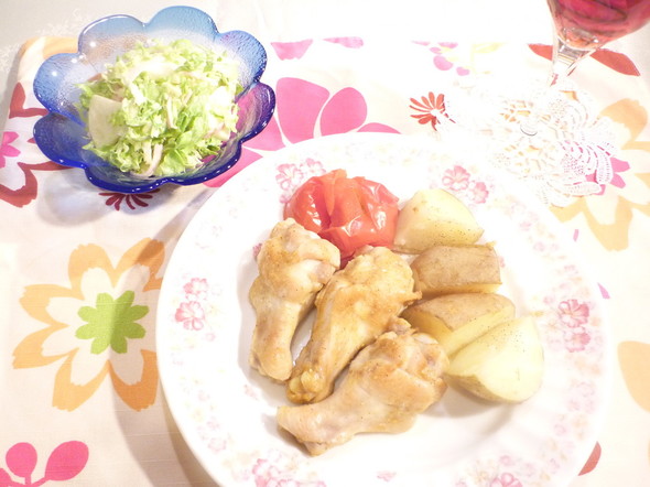 タンドリーチキンで簡単美味しい晩ごはん☆