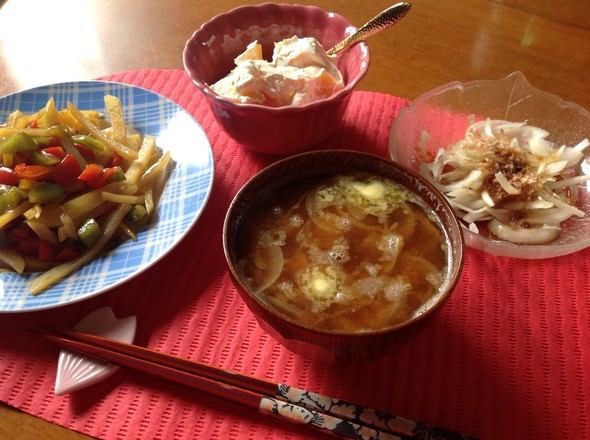 野菜と柿を味わうランチ