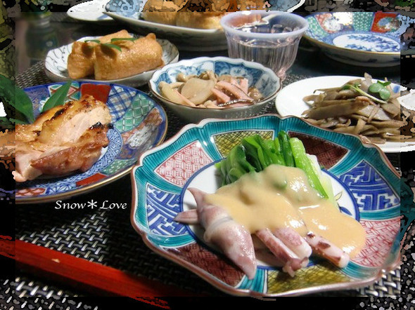 酢味噌スキー一家の晩ご飯★晩酌です^^