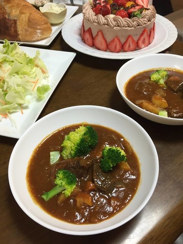 誕生日の晩ご飯(12/3)