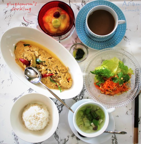 イエローカレー缶で*ぱぱっとタイ風ランチ