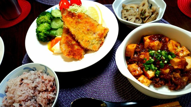 麻婆豆腐とアジフライの夕飯 By ホトちゃんママ クックパッド みんながのせた献立