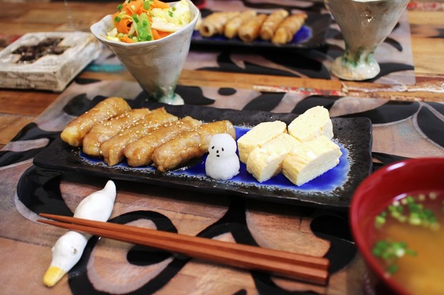 お餅の肉巻きde晩ごはん By ちゃんねるゆみ クックパッド みんながのせた献立