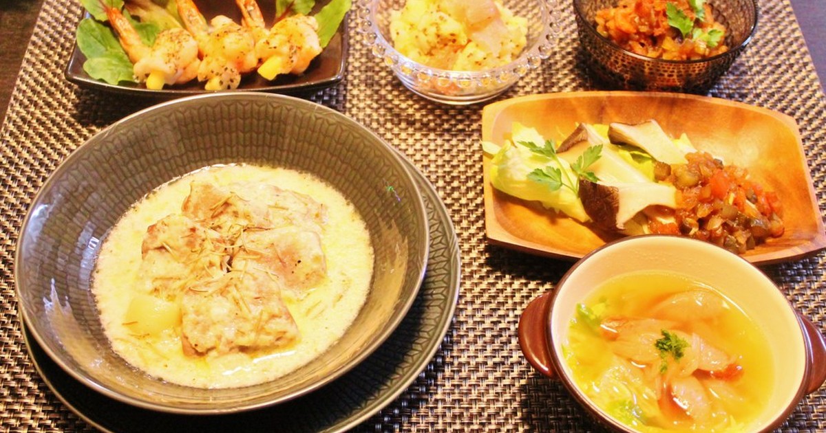 0310　豚肉のミルク煮込みで晩ご飯♪ by Dellaたん [クックパッド] みんながのせた献立 0310　豚肉のミルク煮込みで晩ご飯♪ by... 