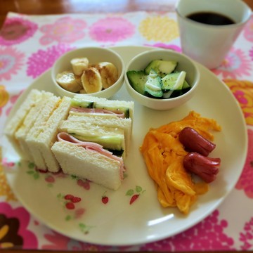 かんたんサンドイッチ朝食◇5.4