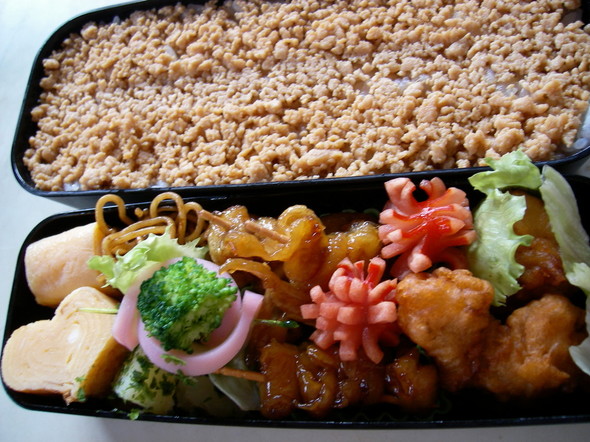 高2男子弁「鶏皮焼き鳥弁当」5.15