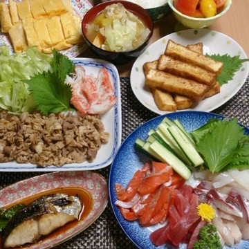 夏休み✩夕食♡手巻き寿司