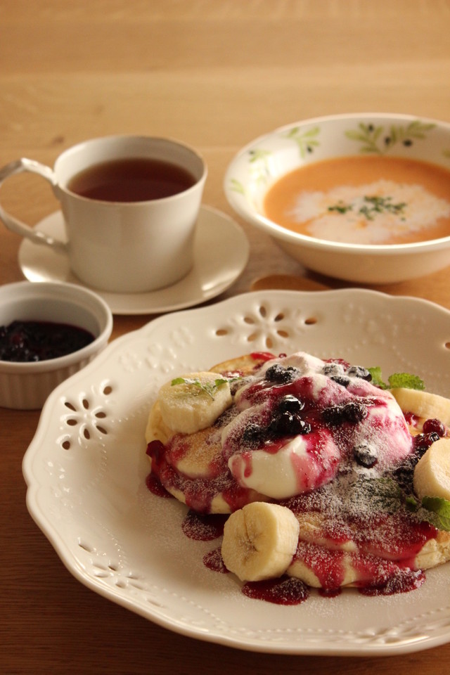 オシャレなパンケーキで朝食 By ガメコ クックパッド みんながのせた献立