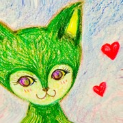 緑のネコ